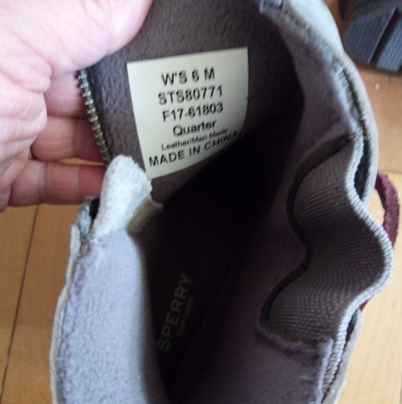 Sperry Saltwater Quarter zip wedge duck boots with lace up sides women's size 6 - Picture 4 of 9